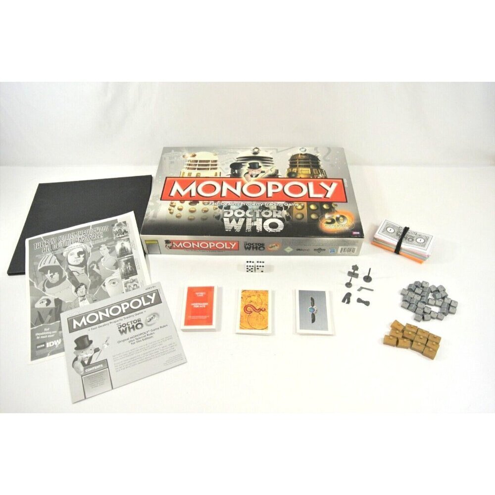 Monopoly Doctor Who Board Game BBC 50th Anniversary Edition Complete 2012